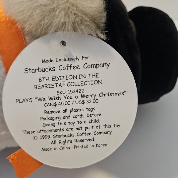 Starbucks 8th edition 1999 Bearista bear - Picture 3 of 8